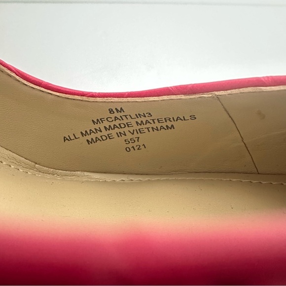 Marc Fisher Caitlin Women's size 8 Pointy Toe Pump Block Heel Slip On Shoes Pink - Picture 8 of 10